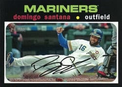 2020 Topps Heritage Base Set Domingo Santana #160 card