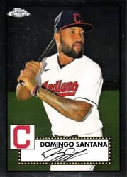 2021 Topps Chrome Platinum Anniversary Base Set Domingo Santana #590 card