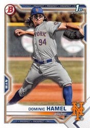 2021 Bowman Draft Base Set Dominic Hamel #BD-60 card