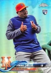 2018 Topps Chrome Base Set Dominic Smith #162b card