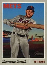 2019 Topps Heritage Base Set Dominic Smith #707 card