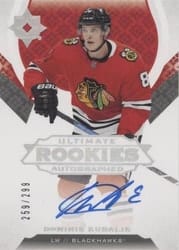 2019-20 Upper Deck Ultimate Collection Base Set Dominik Kubalik #176 card