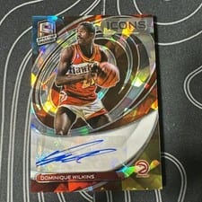 2021-22 Panini Spectra Icons Autographs Dominique Wilkins #IA-DQW card