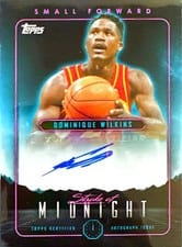 2023-24 Topps Midnight Stroke of Midnight Autographs Dominique Wilkins #SMA-DW card