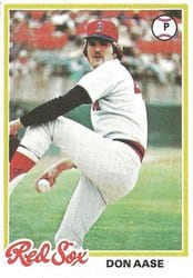 1978 Topps Base Set Don Aase #12 card