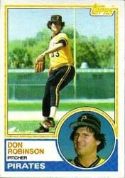 1983 Topps Base Set Don Robinson #44 card