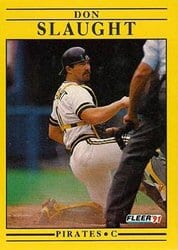 1991 Fleer Base Set Don Slaught #49 card