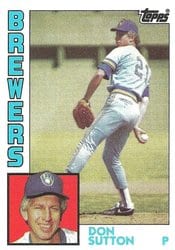 1984 Topps Base Set Don Sutton #35 card