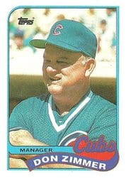 1989 Topps Base Set Don Zimmer #134 card