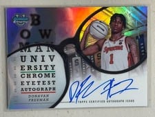 2024-25 Bowman University Chrome Eye Test Autographs Donavan Freeman #ETA-DF card