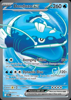 Destined Rivals Dondozo ex #211 card
