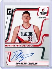 2024-25 Donruss Next Day Autographs Donovan Clingan #NDA-DCP card