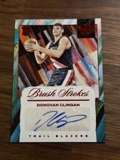 2024-25 Panini Court Kings Brush Strokes Autographs Donovan Clingan #BR-DON card