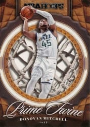 2020-21 Hoops Prime Twine Donovan Mitchell #21 card
