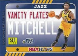 2020-21 Hoops Vanity Plates Donovan Mitchell #13 card