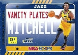 2020-21 Hoops Winter Vanity Plates Donovan Mitchell #13 card