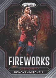 2022-23 Panini Prizm Fireworks Donovan Mitchell #23 card