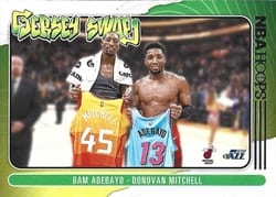 2020-21 Hoops Jersey Swap Donovan Mitchell / Bam Adebayo #8 card
