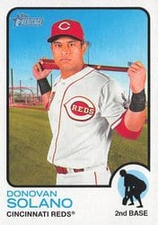 2022 Topps Heritage Base Set Donovan Solano #573 card