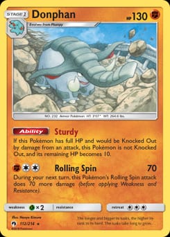 Lost Thunder Donphan #112 card