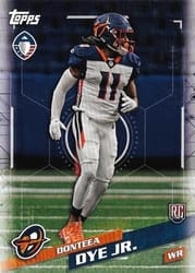 2019 Topps AAF Base Set Donteea Dye Jr #39 card