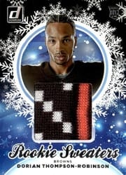 2023 Donruss Rookie Holiday Sweater Relics Dorian Thompson-Robinson #HS-DTR card