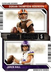 2023 Panini Contenders Round Numbers Dorian Thompson-Robinson/Jaren Hall #22 card
