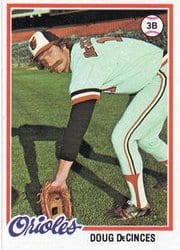 1978 Topps Base Set Doug DeCinces #9 card