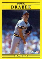 1991 Fleer Base Set Doug Drabek #36 card