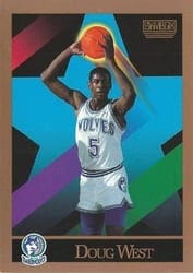 1990-91 SkyBox Base Set Doug West #397 card