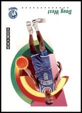 1991-92 SkyBox Base Set Doug West #176 card