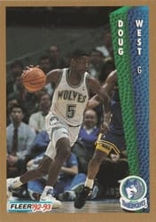 1992-93 Fleer Base Set Doug West #139 card