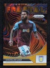 2023 Panini Prizm Premier League Fractal Douglas Luiz Orange #7 card