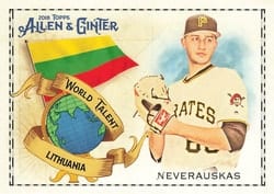 2018 Topps Allen & Ginter World Talent Dovydas Neverauskas #WT-27 card