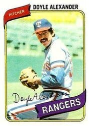 1980 Topps Base Set Doyle Alexander #67 card