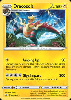 2020 Darkness Ablaze Dracozolt #65 card