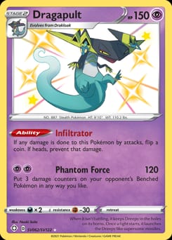 Shining Fates Shiny Vault Dragapult #SV062 card