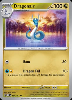 Obsidian Flames Dragonair #158 card