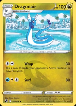 Silver Tempest Dragonair #130 card