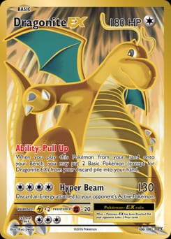 2016 Evolutions Dragonite-EX #106 card