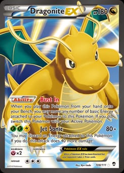 2014 Furious Fists Dragonite-EX #108 card