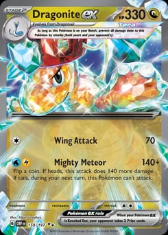 2023 Obsidian Flames Dragonite ex #159 card