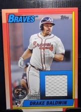 2025 Topps Update 1990 Topps Baseball Relics Drake Baldwin #90RU-DB card