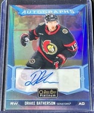 2024-25 O-Pee-Chee Platinum Blue Rainbow Autographs Drake Batherson #BA-DB card