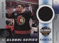 2024-25 SP Game Used 2023 Global Series Sweden Fabrics Drake Batherson #GSF-DB card