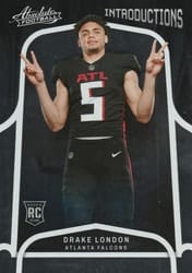 2022 Panini Absolute Introductions Drake London #INT-6 card
