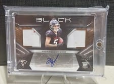 2022 Panini Black Rookie Signature Materials Drake London #RSM-DLO card