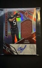 2022 Panini Phoenix Rising Rookie Material Signature Drake London #RMS-DL card