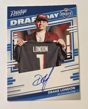 2022 Panini Prestige Draft Day Signatures Drake London #DDS-DL card
