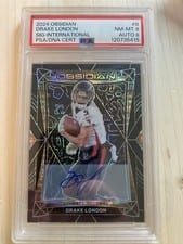 2024 Panini Obsidian Base International Signatures Drake London #8 card
